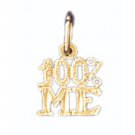 14K GOLD SAYING CHARM - 100% ME #10687