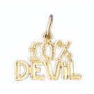 14K GOLD SAYING CHARM - 10% DEVIL #10681