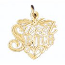 14K GOLD SAYING CHARM - SWEET BITCH #10656