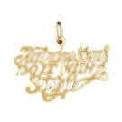 14K GOLD SAYING CHARM - HAIRDRESSERS DO IT WITH STYLE #10625
