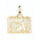 14K GOLD SAYING CHARM - SALESMEN DO IT ON THE ROAD #10616