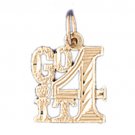 14K GOLD SAYING CHARM - GO 4 IT #10537 14K GOLD SAYING CHARM - GO 4 IT #10537