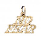 14K GOLD SAYING CHARM - NO FEAR #10515 14K GOLD SAYING CHARM - NO FEAR #10515