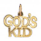 14K GOLD SAYING CHARM - GOD'S KID #10479