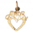 14K GOLD SAYING CHARM - AMOR #10237