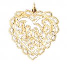 14K GOLD SAYING CHARM - I LOVE YOU #10182