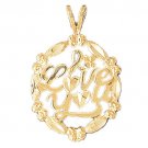 14K GOLD SAYING CHARM - I LOVE YOU #10161 14K GOLD SAYING CHARM - I LOVE YOU #10161