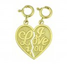14K GOLD SAYING CHARM - I LOVE YOU #10159