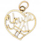 14K GOLD SAYING CHARM - YOU'RE #1 #10271