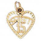 14K GOLD SAYING CHARM - SWEET 16 #10331