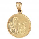 14K GOLD SAYING CHARM - SWEET 16 #10314