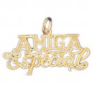 14K GOLD SAYING CHARM - AMIGA ESPECIAL #10397