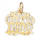 14K GOLD SAYING CHARM - BEST FRIEND #10387