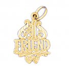 14K GOLD SAYING CHARM - #1 FRIEND #10384