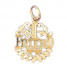 14K GOLD SAYING CHARM - #1 FRIEND #10383