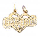 14K GOLD SAYING CHARM - BEST FRIEND #10367