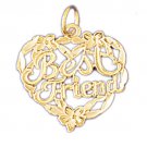 14K GOLD SAYING CHARM - BEST FRIEND #10364