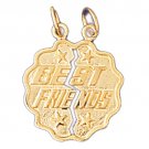 14K GOLD SAYING CHARM - BEST FRIENDS #10361
