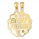 14K GOLD SAYING CHARM - BEST FRIENDS #10360