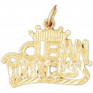 14K GOLD SAYING CHARM - CUBAN PRINCESS #10426