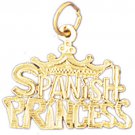 14K GOLD SAYING CHARM - SPANISH PRINCESS #10415