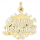 14K GOLD SAYING CHARM - GERMAN PRINCESS #10405