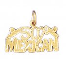 14K GOLD SAYING CHARM - 50% MEXICAN #10457