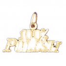 14K GOLD SAYING CHARM - 100% POLISH #10450