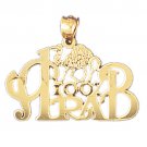 14K GOLD SAYING CHARM - 100% ARAB #10441