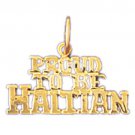 14K GOLD SAYING CHARM - PROUD TO BE HAITIAN #10436 14K GOLD SAYING CHARM - PROUD TO BE HAITIAN #10436