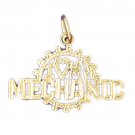 14K GOLD SAYING CHARM - I LOVE MY MECHANIC #10769