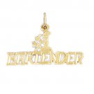 14K GOLD SAYING CHARM - #1 BARIENDER #10767