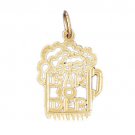 14K GOLD SAYING CHARM - BAR 10 DER #10766