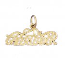 14K GOLD SAYING CHARM - CHEERLEADER #10761
