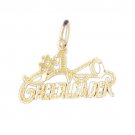 14K GOLD SAYING CHARM - #1 CHEERLEADER #10760