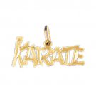 14K GOLD SAYING CHARM - KARATE #10853