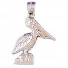 14K WHITE GOLD NAUTICAL CHARM - PELICAN #11063