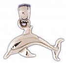 14K WHITE GOLD NAUTICAL CHARM - DOLPHIN #11018