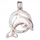 14K WHITE GOLD NAUTICAL CHARM - DOLPHIN #11013