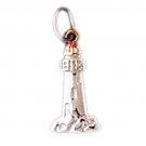 14K WHITE GOLD NAUTICAL CHARM - LIGHTHOUSE #10995
