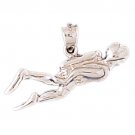 14K WHITE GOLD NAUTICAL CHARM - SCUBA #10994