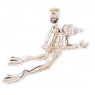 14K WHITE GOLD NAUTICAL CHARM - SCUBA #10993