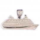 14K WHITE GOLD NAUTICAL CHARM - CRUISE SHIP #10988