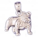 14K WHITE GOLD ANIMAL CHARM - BULLDOG #11127