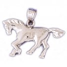 14K WHITE GOLD ANIMAL CHARM - HORSE #11119