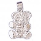 14K WHITE GOLD ANIMAL CHARM - TEDDY BEAR #11111