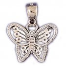 14K WHITE GOLD ANIMAL CHARM - BUTTERFLY #11102