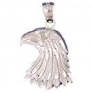 14K WHITE GOLD ANIMAL CHARM - EAGLE #11096