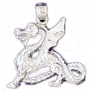 14K WHITE GOLD ANIMAL CHARM - CHINESE DRAGON #11083