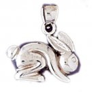 14K WHITE GOLD ANIMAL CHARM - RABBIT #11074